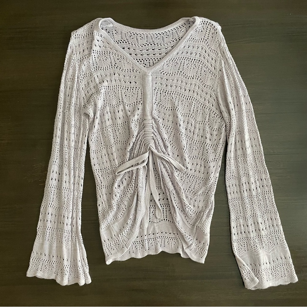 Lavender Crochet Adjustable Front Top